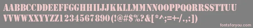 ArmyThin Font – Pink Fonts on Gray Background