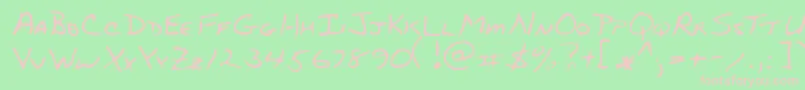 StubbsRegular Font – Pink Fonts on Green Background