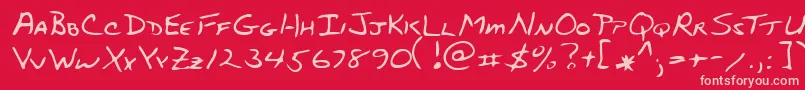 StubbsRegular Font – Pink Fonts on Red Background