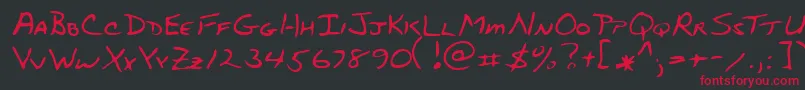 StubbsRegular Font – Red Fonts on Black Background