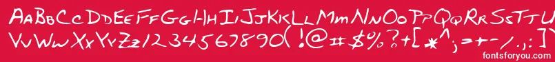 StubbsRegular Font – White Fonts on Red Background