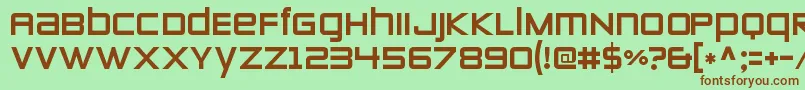 ZeroestwoRegular Font – Brown Fonts on Green Background