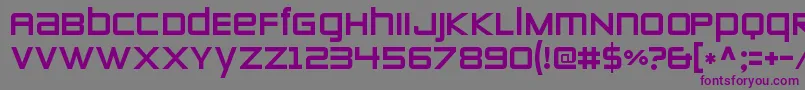 ZeroestwoRegular-fontti – violetit fontit harmaalla taustalla