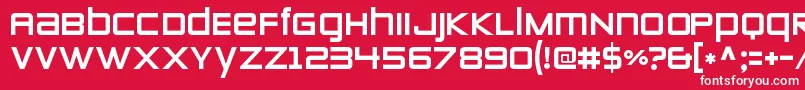 ZeroestwoRegular Font – White Fonts on Red Background