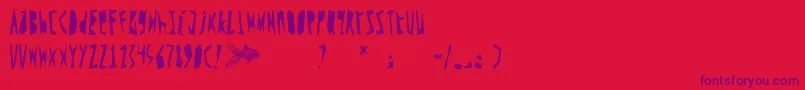 Yeh Font – Purple Fonts on Red Background