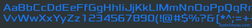 XoloniumRegular Font – Blue Fonts on Black Background