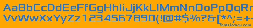 XoloniumRegular Font – Blue Fonts on Orange Background
