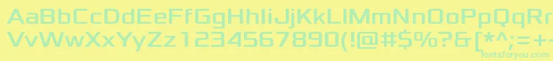 XoloniumRegular Font – Green Fonts on Yellow Background