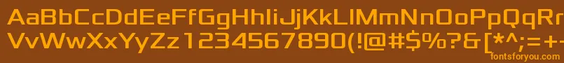 XoloniumRegular Font – Orange Fonts on Brown Background