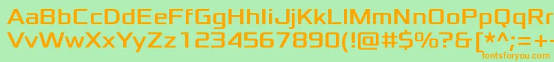 XoloniumRegular Font – Orange Fonts on Green Background