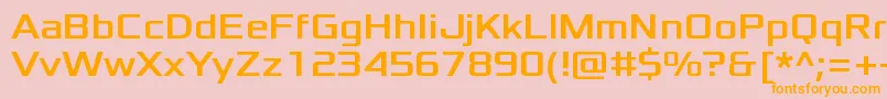 XoloniumRegular Font – Orange Fonts on Pink Background