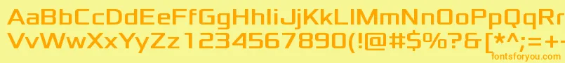 XoloniumRegular Font – Orange Fonts on Yellow Background