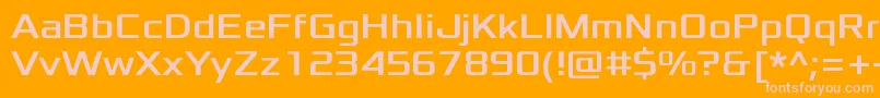 XoloniumRegular Font – Pink Fonts on Orange Background