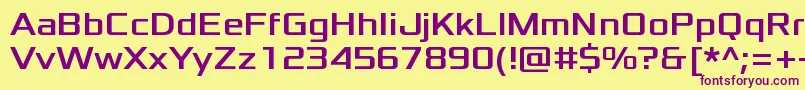 XoloniumRegular Font – Purple Fonts on Yellow Background