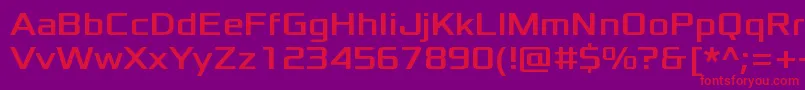 XoloniumRegular Font – Red Fonts on Purple Background