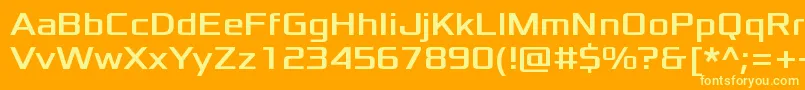 XoloniumRegular Font – Yellow Fonts on Orange Background