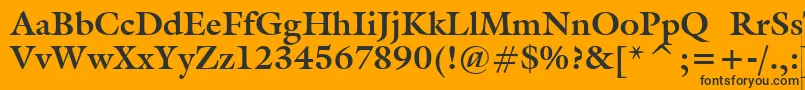 GalliardBoldBt Font – Black Fonts on Orange Background