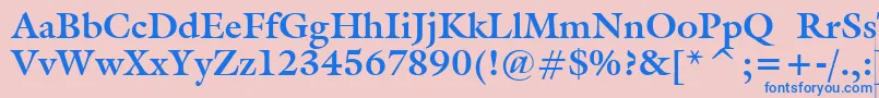 GalliardBoldBt Font – Blue Fonts on Pink Background