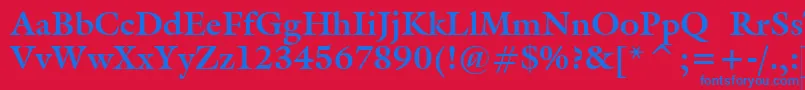 GalliardBoldBt Font – Blue Fonts on Red Background