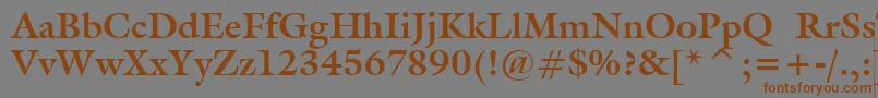 GalliardBoldBt Font – Brown Fonts on Gray Background