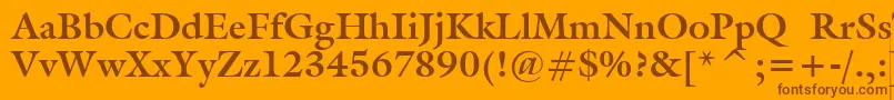 GalliardBoldBt Font – Brown Fonts on Orange Background