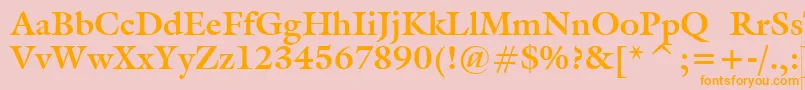 GalliardBoldBt Font – Orange Fonts on Pink Background