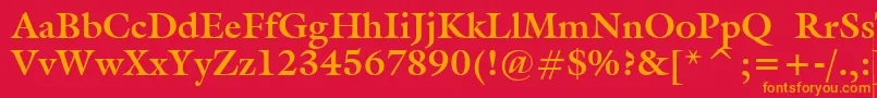 GalliardBoldBt Font – Orange Fonts on Red Background