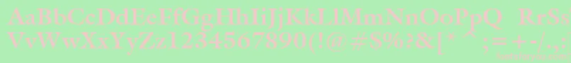 GalliardBoldBt Font – Pink Fonts on Green Background