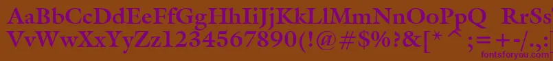 GalliardBoldBt Font – Purple Fonts on Brown Background
