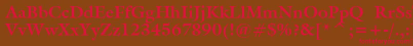 GalliardBoldBt Font – Red Fonts on Brown Background