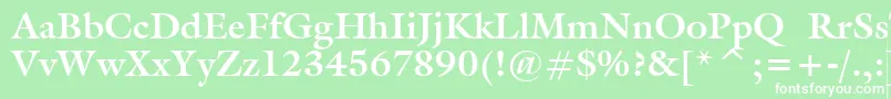 GalliardBoldBt Font – White Fonts on Green Background