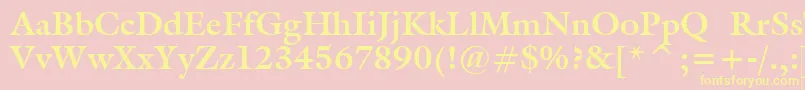 GalliardBoldBt Font – Yellow Fonts on Pink Background