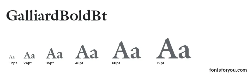 GalliardBoldBt Font Sizes