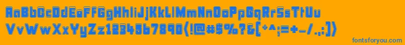 BonkCollege Font – Blue Fonts on Orange Background