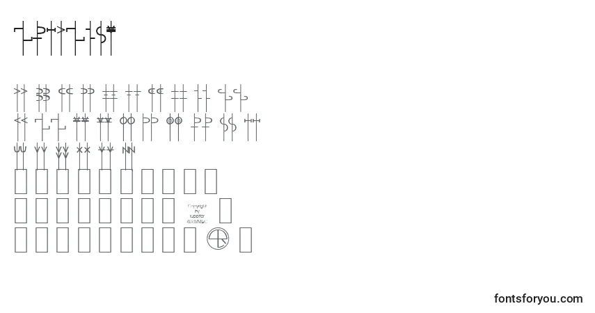 Czcionka Lrtalism – alfabet, cyfry, specjalne znaki