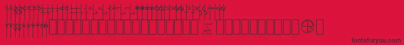 フォントLrtalism – 赤い背景に黒い文字