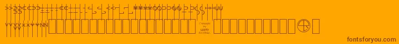 Lrtalism Font – Brown Fonts on Orange Background