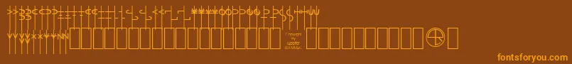Lrtalism Font – Orange Fonts on Brown Background