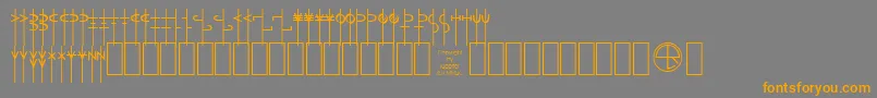 Lrtalism Font – Orange Fonts on Gray Background