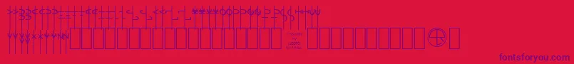 Lrtalism Font – Purple Fonts on Red Background