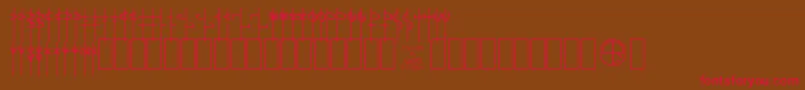 Lrtalism-fontti – punaiset fontit ruskealla taustalla