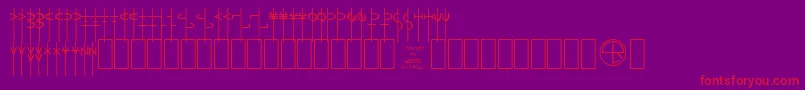 フォントLrtalism – 紫の背景に赤い文字