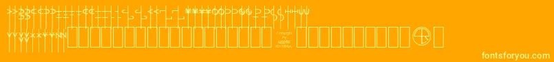 Lrtalism Font – Yellow Fonts on Orange Background