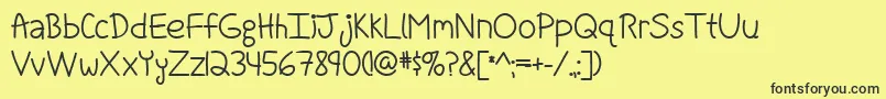 FightForOurLoveBoldByMistisFonts Font – Black Fonts on Yellow Background