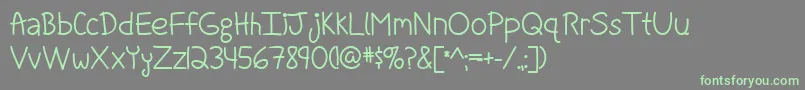 FightForOurLoveBoldByMistisFonts Font – Green Fonts on Gray Background