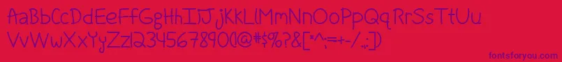 FightForOurLoveBoldByMistisFonts Font – Purple Fonts on Red Background