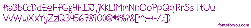 Lisätietoja FightForOurLoveBoldByMistisFonts-fontista FightForOurLoveBoldByMistisFonts-fontti – violetit fontit valkoisella taustalla