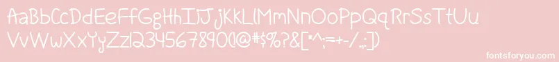 FightForOurLoveBoldByMistisFonts Font – White Fonts on Pink Background
