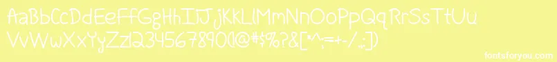 FightForOurLoveBoldByMistisFonts Font – White Fonts on Yellow Background