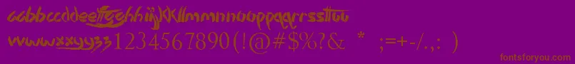 Police StencilBrush – polices brunes sur fond violet